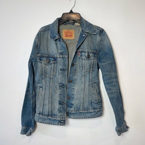 Signature by Levi Strauss & Co. Jackets & Blazers - Levi Strauss & Co. Womens Classic Denim Trucker Jacket Blue XS Button Front